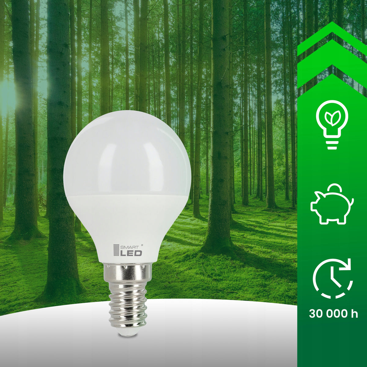 LED žárovka E14 230 V, 3 W, 270 lm, 3000 K – teplá bílá