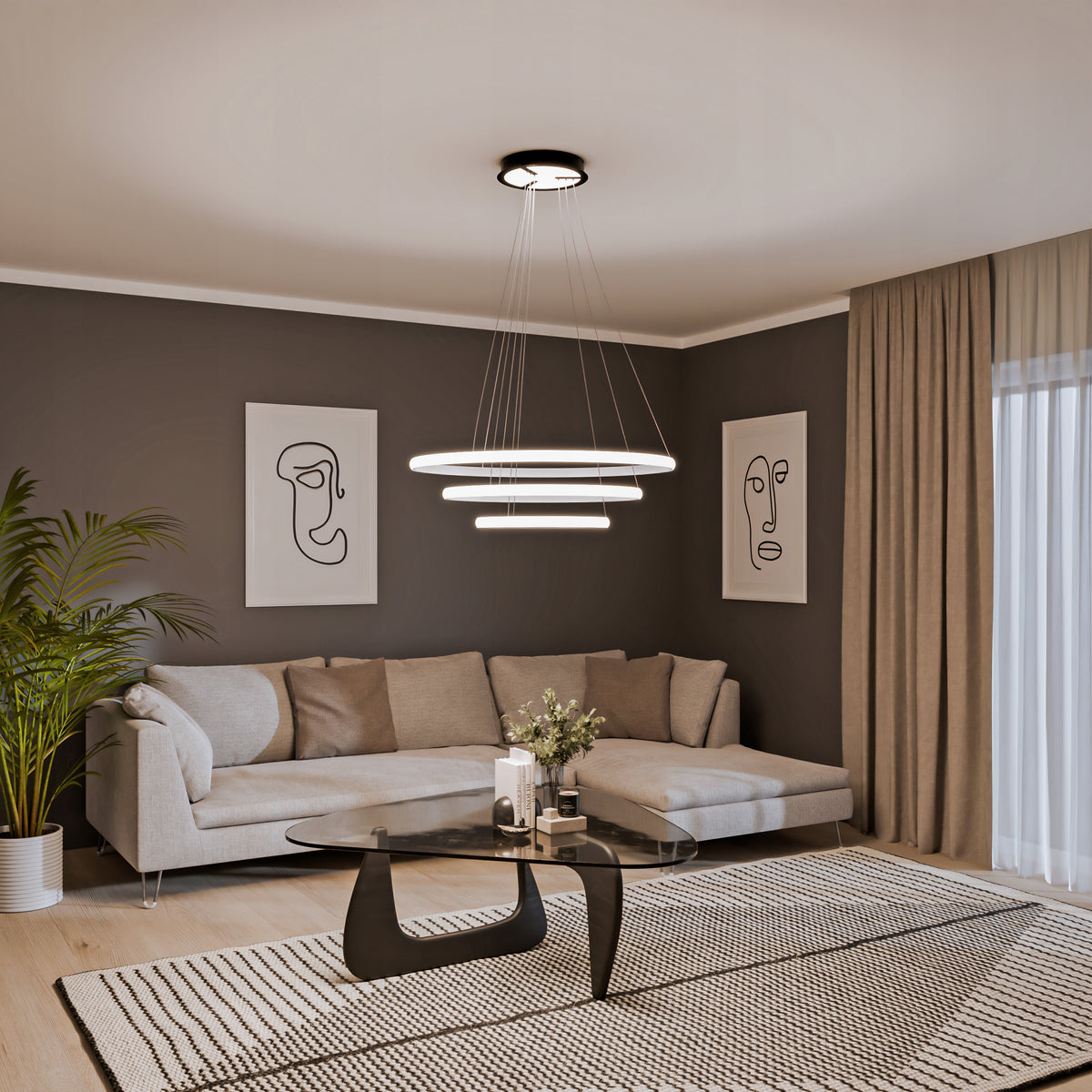 Kancelářské závěsné LED svítidlo 182 W