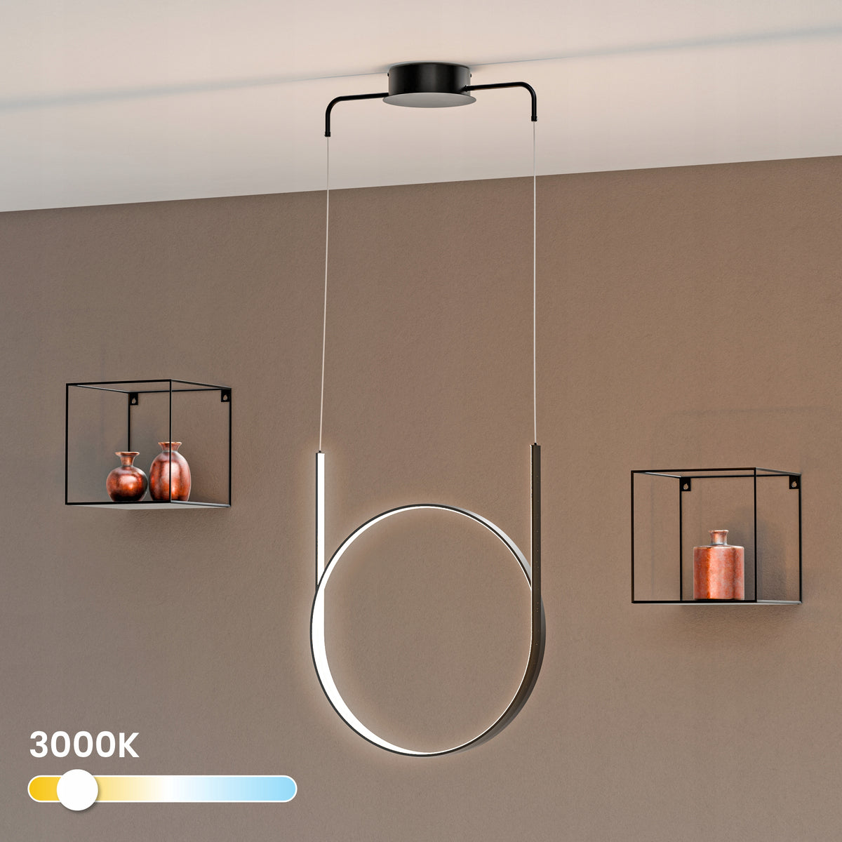Bílé LED závěsné svítidlo 66 W – teplá bílá