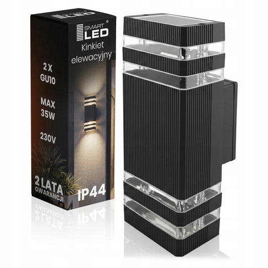 Černé fasádní svítidlo GU10 230 V, IP54