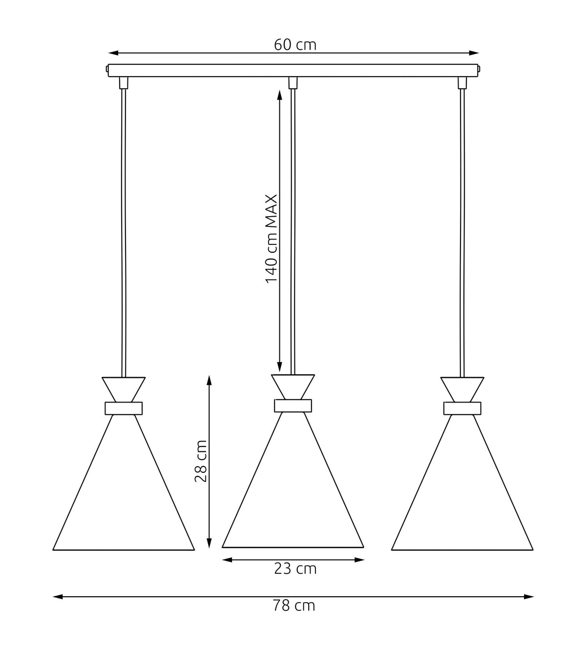 Závěsné svítidlo ZERO 3 – v odstínu moka