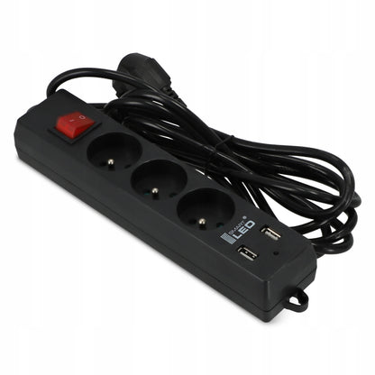 Prodlužovací kabel 230 V, 3 m, USB