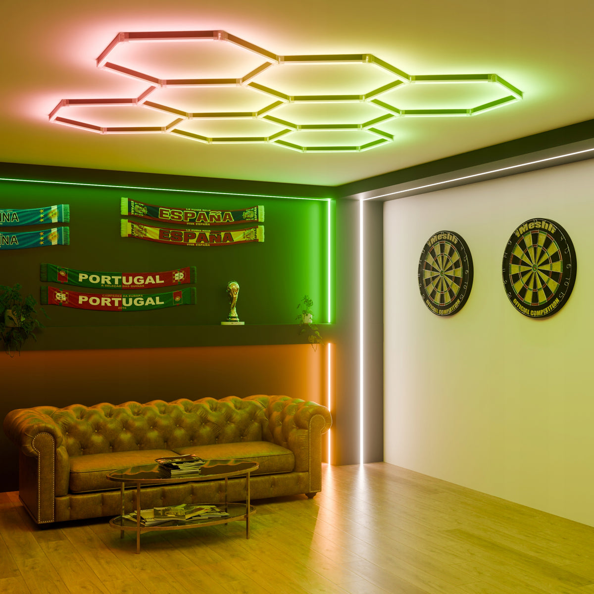 LED HEXAGON osvětlení do garáže 210 W