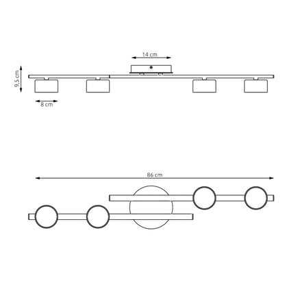 Stropní svítidlo FRAGMENT 4 – bílé