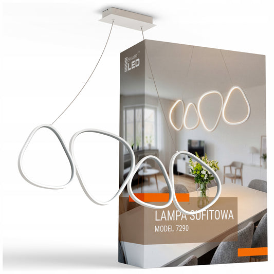 Bílé LED závěsné svítidlo 136 W – teplá bílá