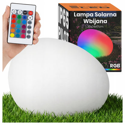 Bílé LED solární zápichové svítidlo 32 cm
