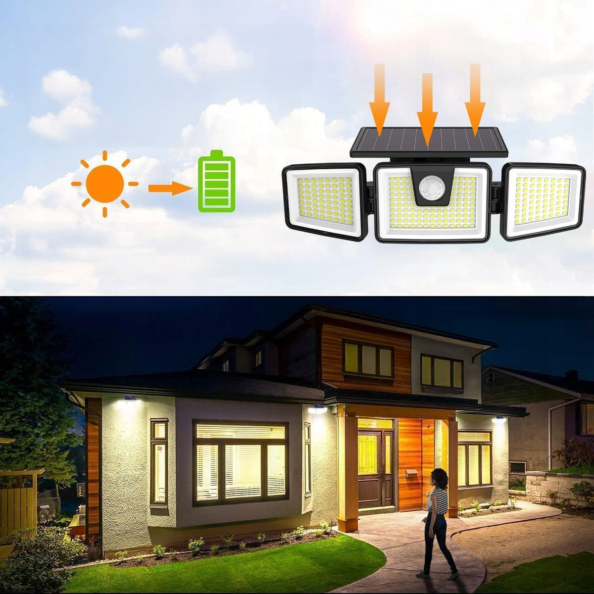 Solární LED reflektor