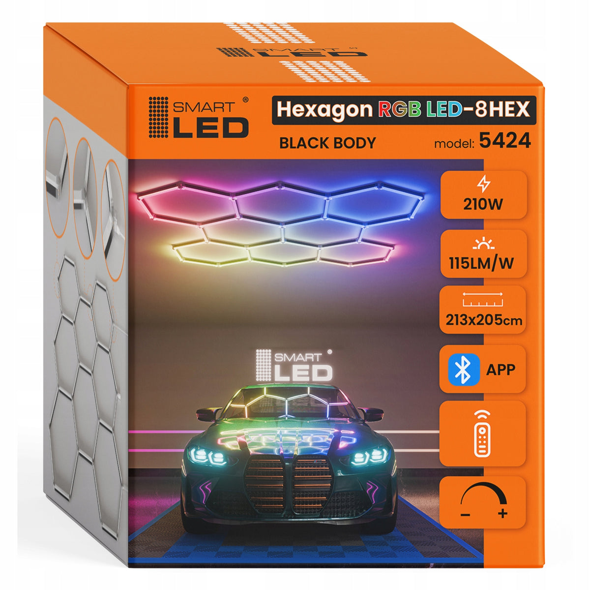 LED HEXAGON osvětlení do garáže 210 W