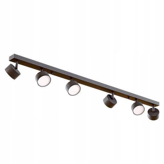 Černé přisazené bodové svítidlo GX53 120 cm, nastavitelné