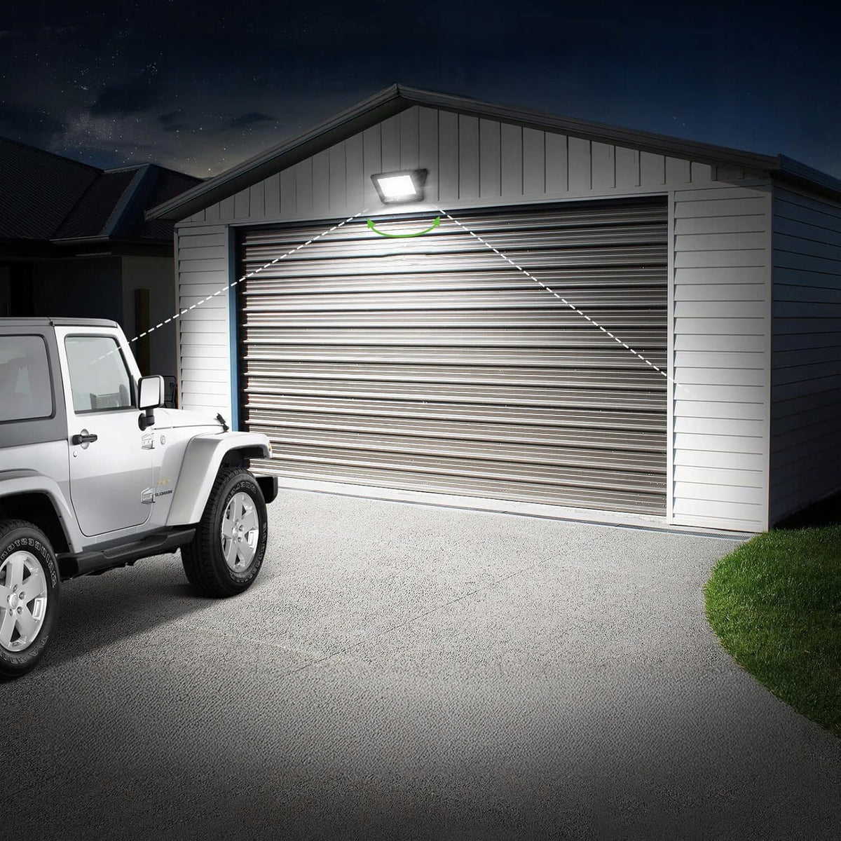 LED reflektor 200 W, 16 000 lm, neutrální bílá 4500 K, IP65, 230 V