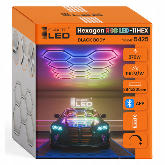 LED HEXAGON osvětlení do garáže 276 W