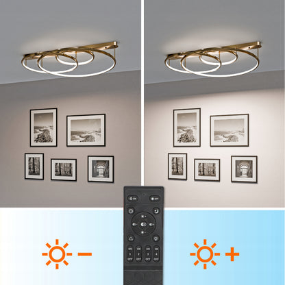 Zlaté designové stropní LED svítidlo 156 W, 14 040 lm, 3000/4000/6500 K, IP20