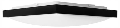 Černé čtvercové stropní svítidlo pro žárovku E27