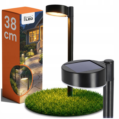Černé LED solární zápichové svítidlo, IP65