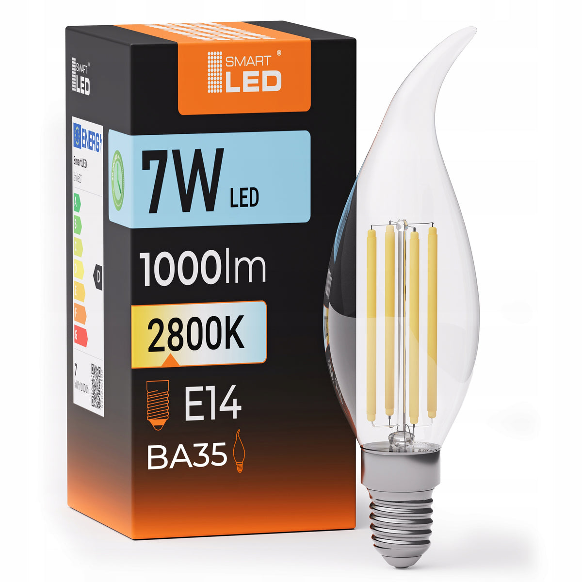 LED žárovka E14 7 W, 1000 lm, 2800 K – teplá bílá