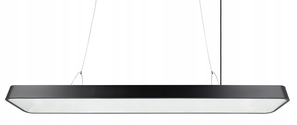 Černé kancelářské závěsné LED svítidlo 50 W, 120 cm