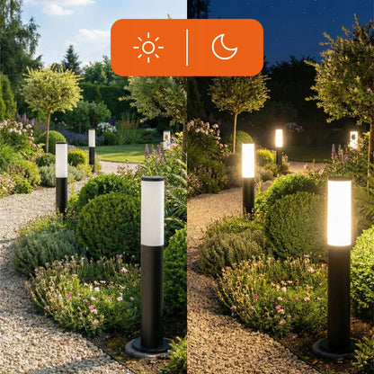 Černý venkovní osvětlovací sloupek E27 230 V, 65 cm, IP54