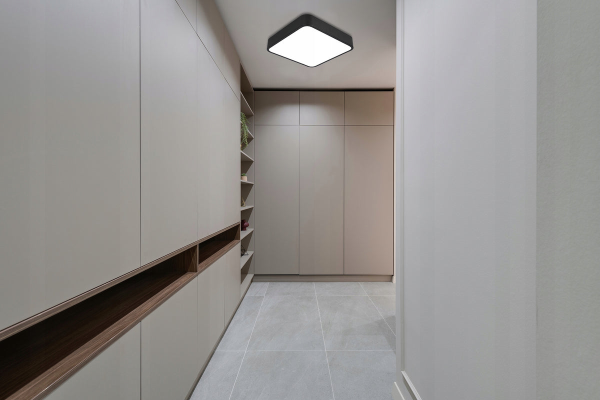 Černý přisazený LED panel 30 W, 30 cm