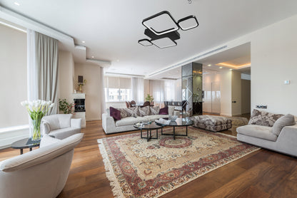Černé LED stropní svítidlo 128 W, 3 režimy barvy světla