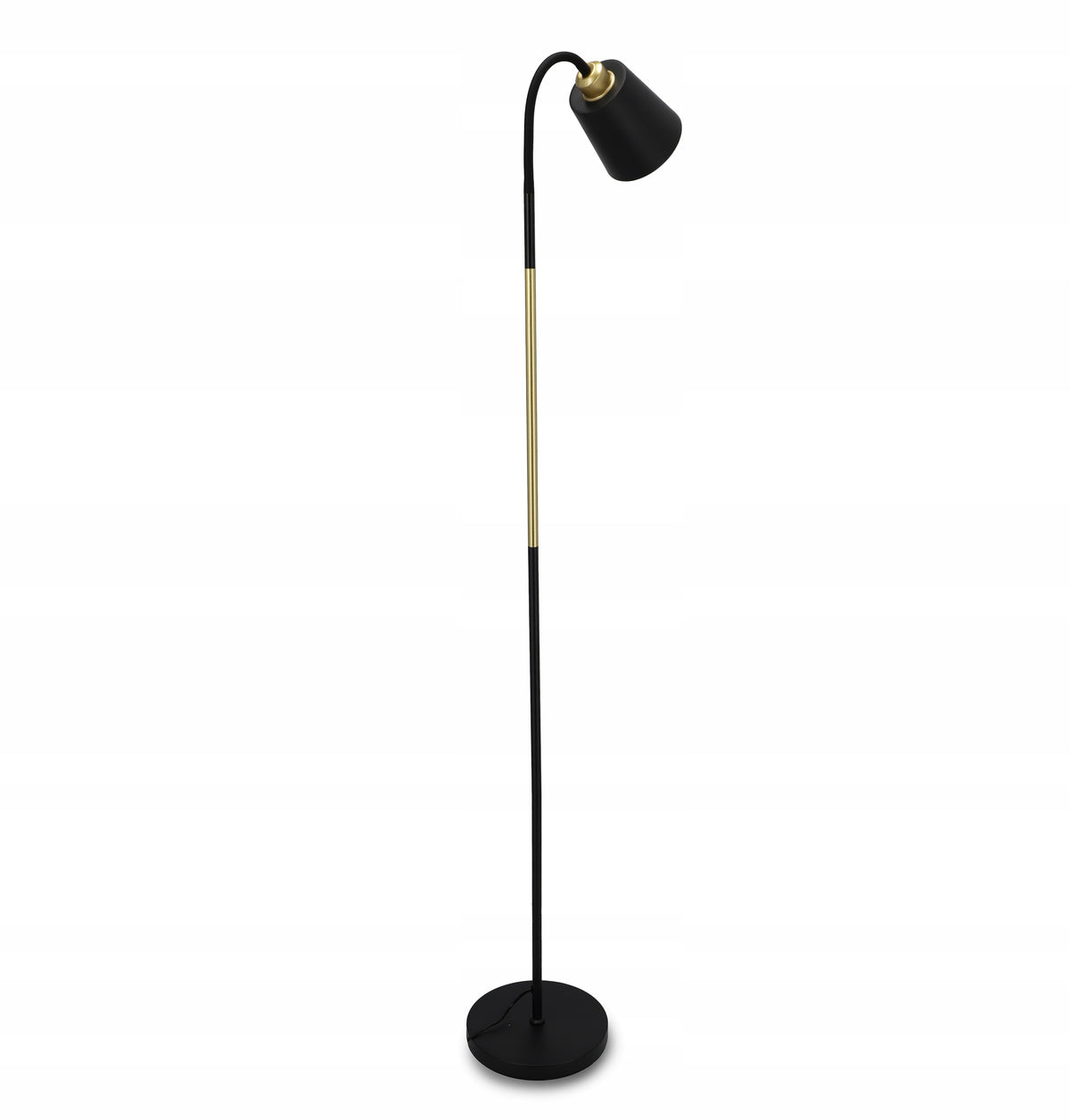 Černá stojací lampa E27, nastavitelná