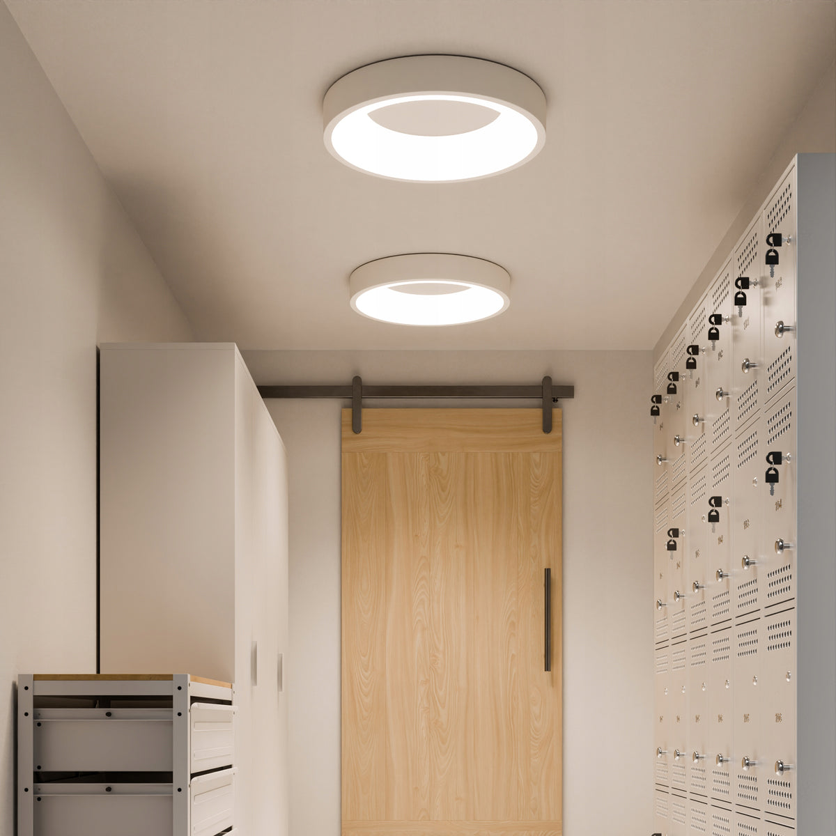 Bílé kulaté stropní LED svítidlo 50 W, 4000 K