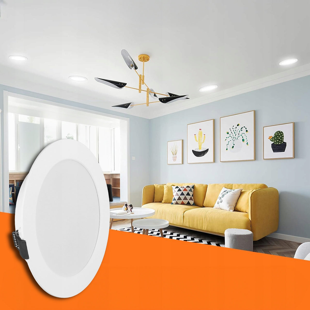 Bílý zápustný LED panel 12 W
