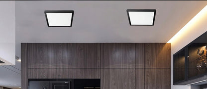 Černý přisazený LED panel 36 W, 40 × 40 cm