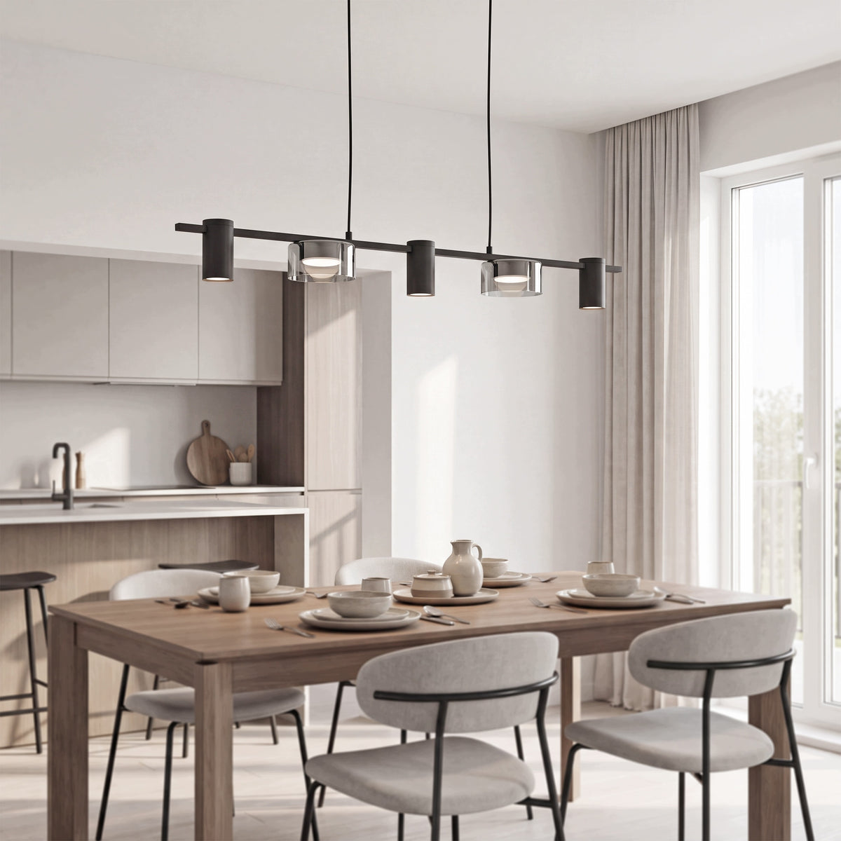 Černé závěsné svítidlo GU10