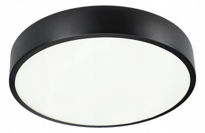 Černé kulaté stropní LED svítidlo 30 W, 30 cm