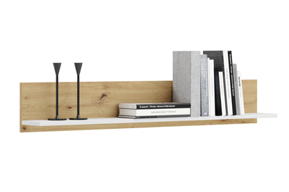 Nástěnná police 100 cm – dub artisan / bílá