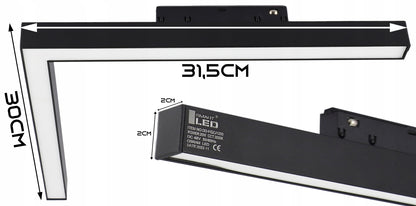 Lištové LED svítidlo 20 W, 3000 K