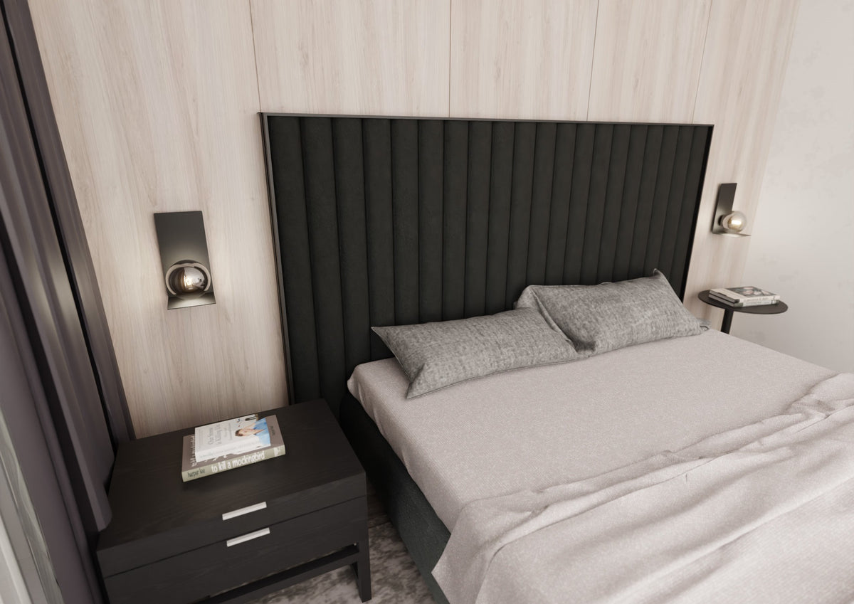 Nástěnné svítidlo FORM 6 – černé, grafitové sklo