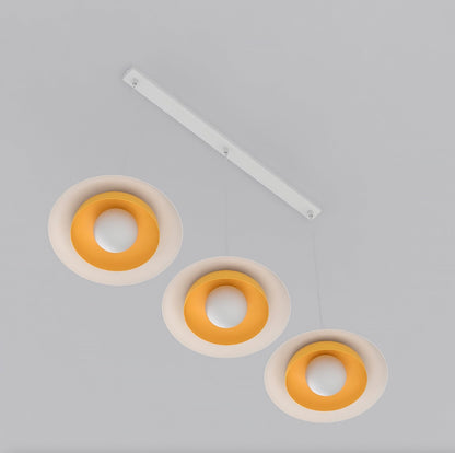 Závěsné svítidlo SKIN 3 – bílé / oranžové, bílé sklo