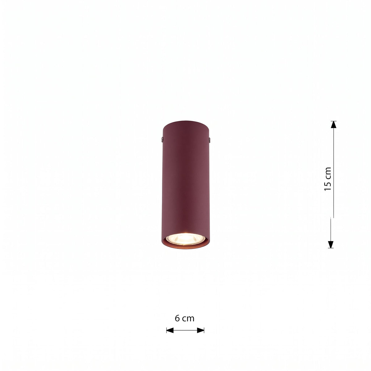 Stropní svítidlo TECNO 1S – vínové