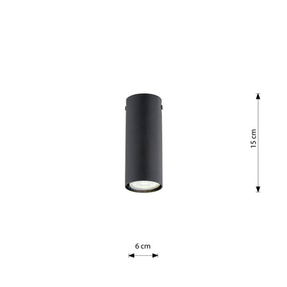 Stropní svítidlo TECNO 1S – černé