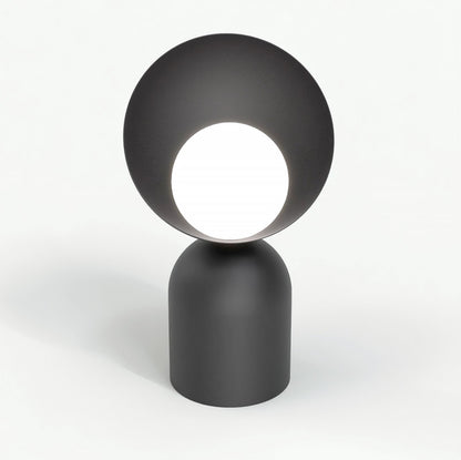 Stolní lampa BOTO LN1 – černá, bílé sklo