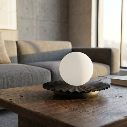 Stolní lampa UMBRA LN1 – černá, bílé sklo