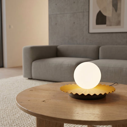 Stolní lampa UMBRA LN1 – oranžová / černá, bílé sklo