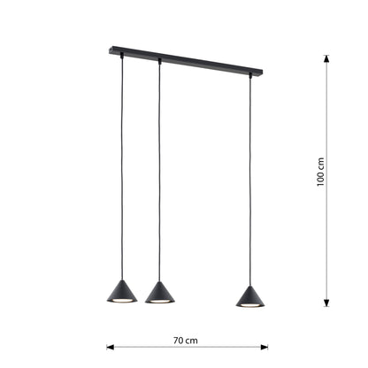 Závěsné svítidlo ELIT 3 – černé