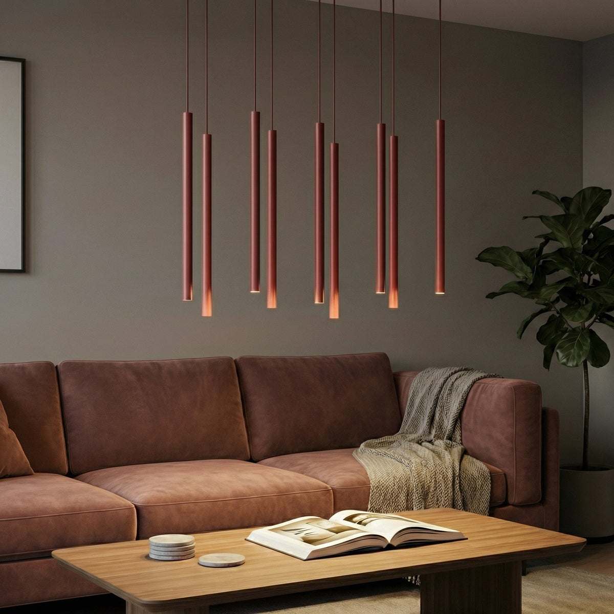 Závěsné svítidlo SELTER 9 – vínové