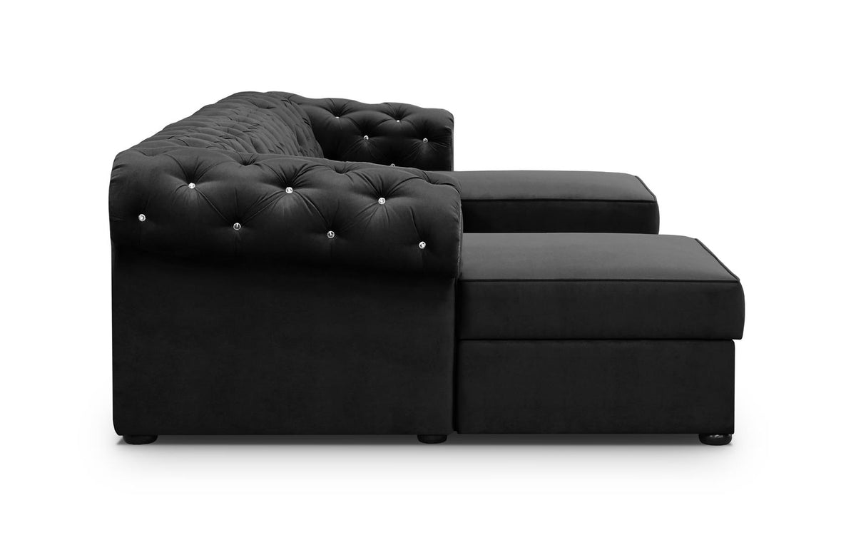Rohová sedací souprava Valentino U – pohled zboku