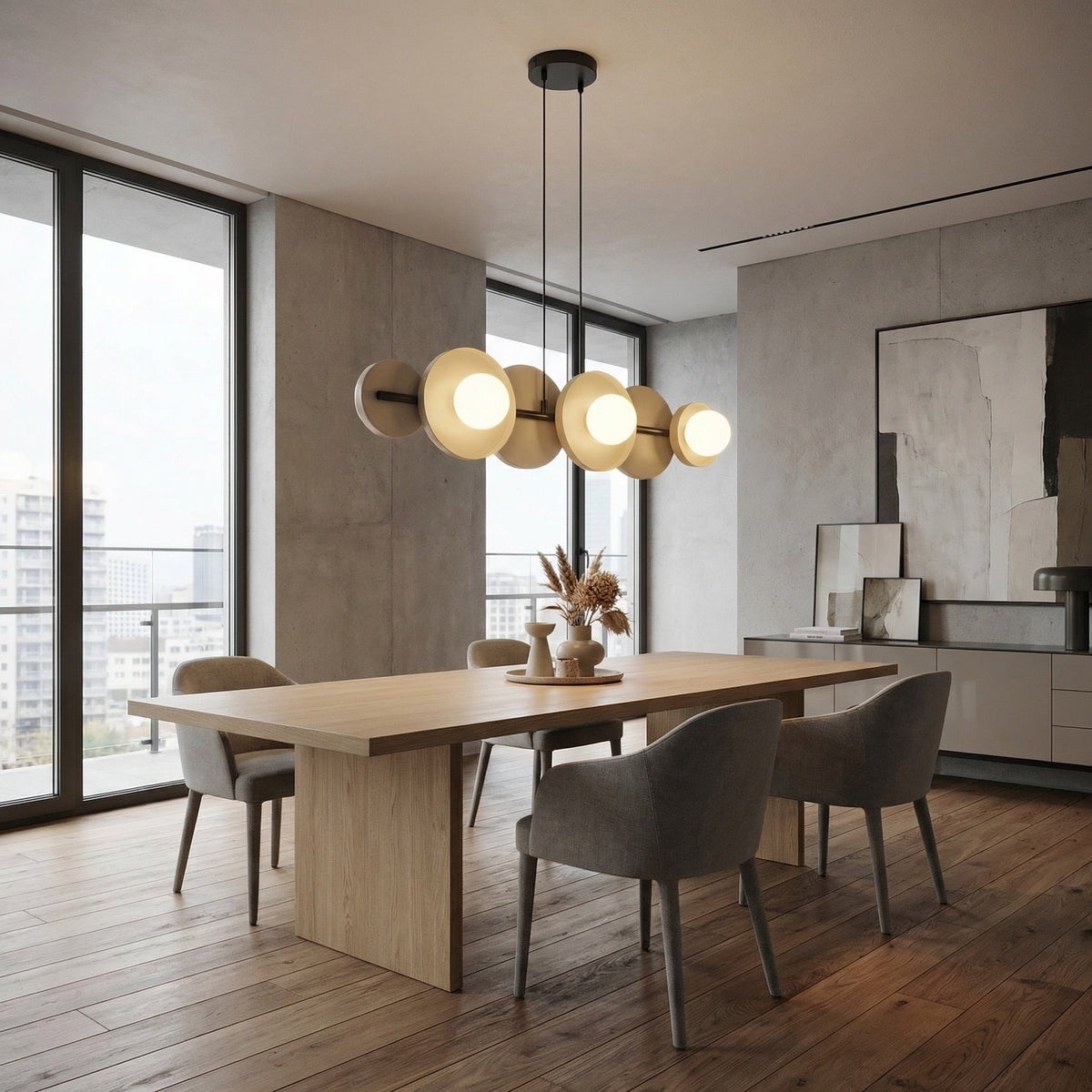 Závěsné svítidlo MODEL 6 – černé / moka, bílé sklo