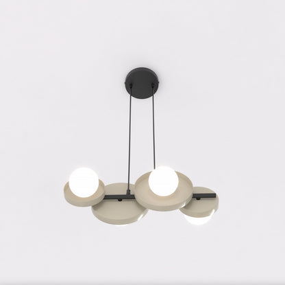 Závěsné svítidlo MODEL 4 – černé / moka, bílé sklo