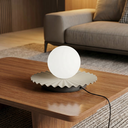 Stolní lampa UMBRA LN1 – moka / černá, bílé sklo