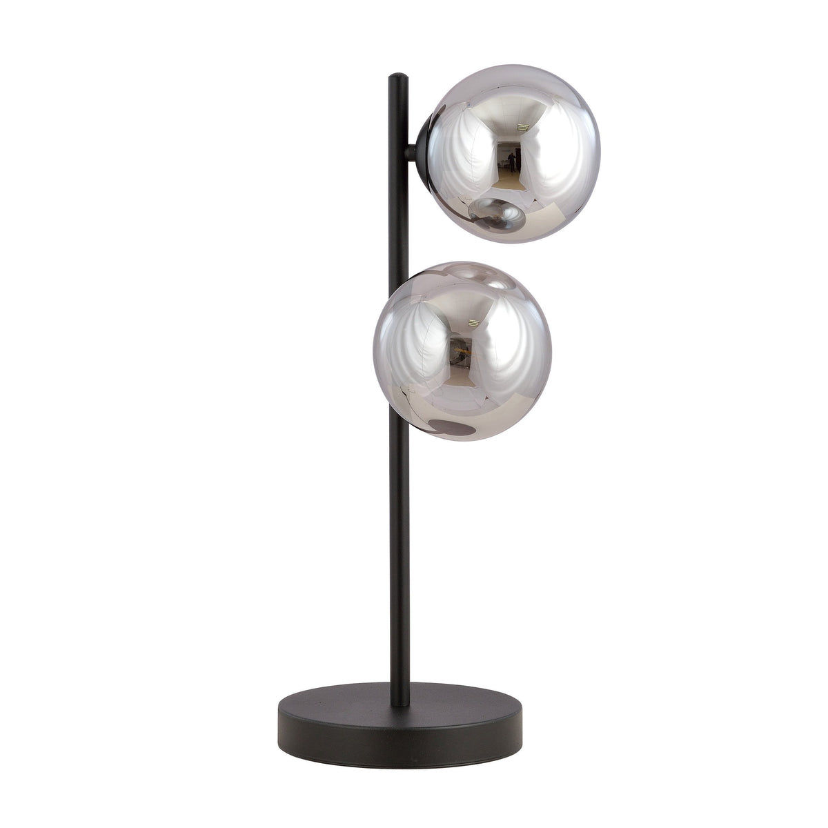 Stolní lampa ROSSI LN2 – černá, grafitové sklo