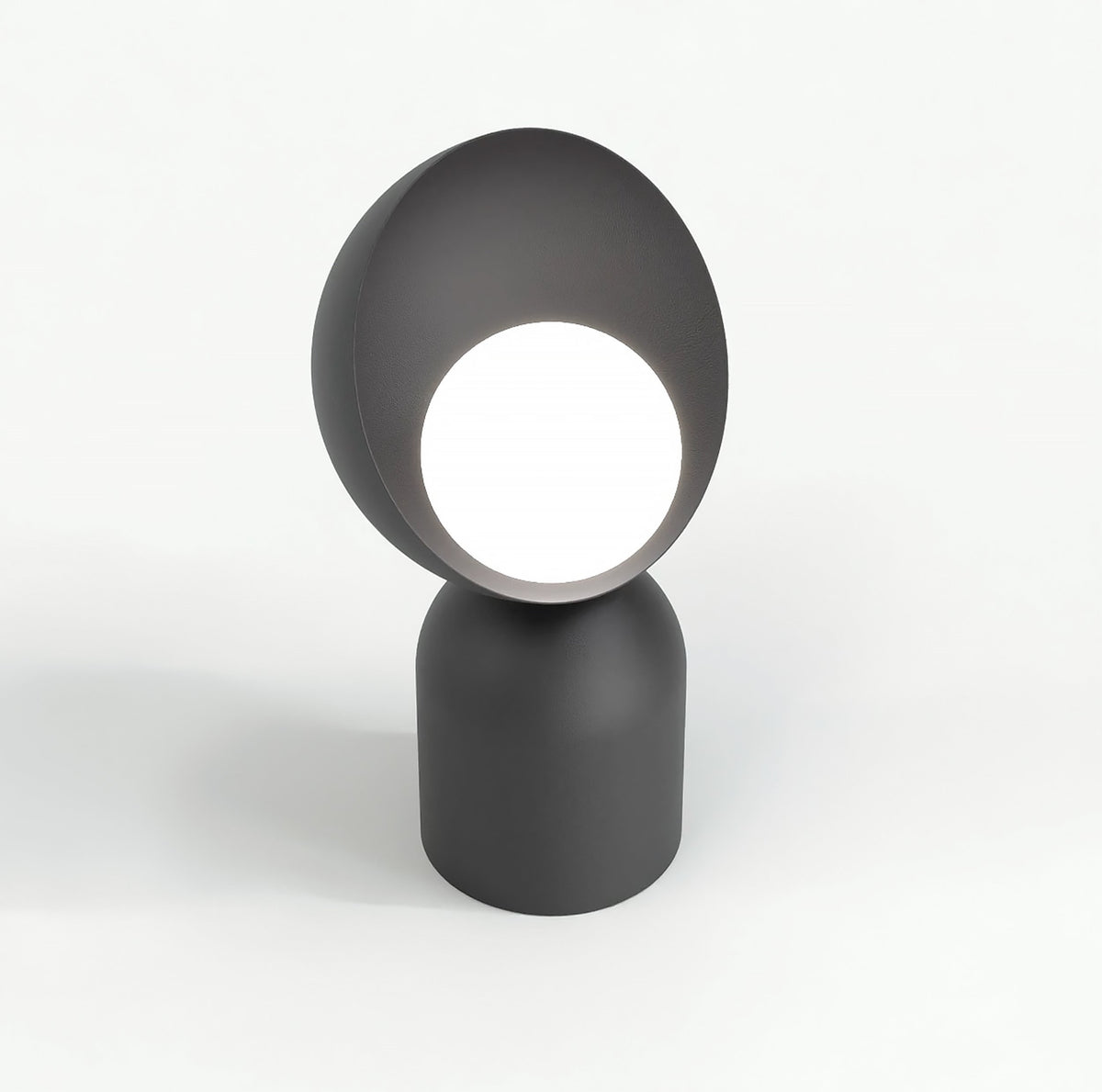 Stolní lampa BOTO LN1 – černá, bílé sklo