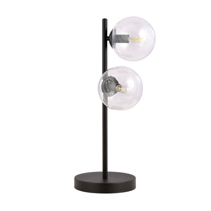 Stolní lampa ROSSI LN2 – černá, čiré sklo