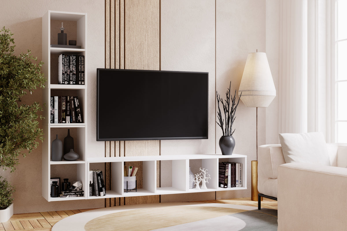 Modulární knihovna MODUS 2x1 – bílá