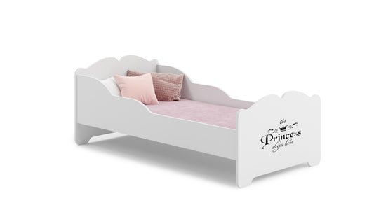 Dětská postel ANNA 160 × 80 cm s matrací – motiv princezna