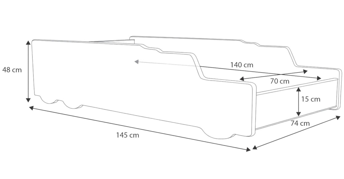 Dětská postel AUTO 140 × 70 cm – motiv hasičské auto